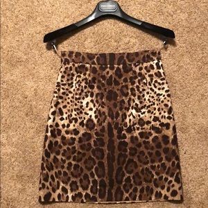Dolce and Gabbana Leopard Print Mini Skirt